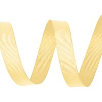 Neel Blue Grosgrain Ribbon, Solid Polyester Ribbon, 10mm x 10 Metres in Lemon