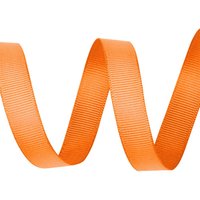 Neel Blue Grosgrain Ribbon, Solid Polyester Ribbon, 10mm x 10 Metres in Tangerine