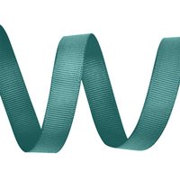 Neel Blue 25mm Grosgrain Ribbon, Solid Polyester Ribbon, 10 Metres in Emerald