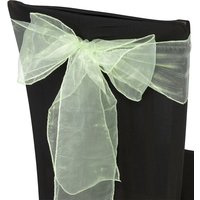 Neel Blue Set of 25 Organza Sashes Wider Fuller Bow for Party Decoration, 17cm x 280cm in Bottle Green | Size: 17 cm x 280 cm