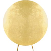Neel Blue Round Arch Backdrop Cover Spandex Wrinkle-Resistant Circle Arch Stand Cover - 180cm in Gold