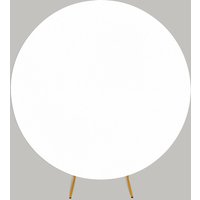 Neel Blue Round Arch Backdrop Cover Spandex Wrinkle-Resistant Circle Arch Stand Cover - 220cm in White