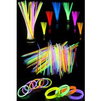 Neel Blue 8" Glowsticks with Bracelet Connectors for Party Supplies, Christmas Decoration - 500pcs