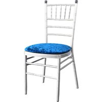 Neel Blue 10pcs Velvet Chair Seat Cover, Stretchy Dinning Chair Pad Cover Seat Protectors Slipcovers in Royal