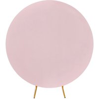 Neel Blue Round Arch Backdrop Cover Spandex Wrinkle-Resistant Circle Arch Stand Cover - 220cm in Baby Pink