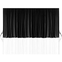 Neel Blue 3x9 Metres Spandex Backdrop, Polyester Fabric Backdrop Panel in Black