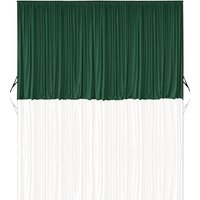 Neel Blue 3x3 Metres Curtain Backdrop, Polyester Fabric Drapes in Green | Size: 300 cm
