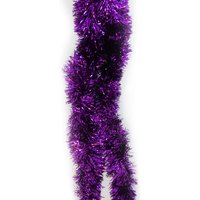 Neel Blue Chunky Christmas Tinsel Garland Shiny Metallic with White Xmas Tree Decor, 2m in Purple