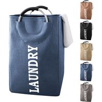 Neel Blue 43L Collapsible Laundry Basket with Handles, Storage Basket Foldable Laundry Hamper in Navy