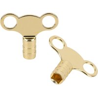 Neel Blue Universal Radiator Key, Heavy Duty Bleed Key, Pack of 2 in Gold