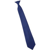 Neel Blue Men's Clip-on Tie, Polyester Solid Pre-tied Adjustable Neck Tie for Formal Wear in Blue
