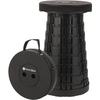 Neel Blue Foldable Telescopic Stool, Portable Collapsible Camping Stool in Black