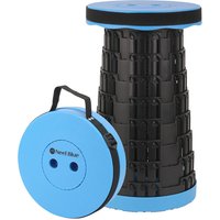 Neel Blue Foldable Telescopic Stool, Portable Collapsible Camping Stool in Royal