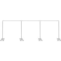 Neel Blue 3x9 Metres Arch Stand with Base, Backdrop Frame Stand in Silver