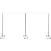 Neel Blue 4x8 Metres Arch Stand with Base, Backdrop Frame Stand in Silver