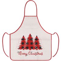 Neel Blue Xmas Theme Merry Christmas Apron - 60cm x 70cm | Size: 60 cm x 70 cm