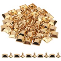 Neel Blue 10mm Pyramid Feet Cap with 7mm Back Rivets - 25pcs in Gold