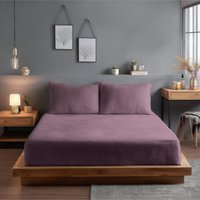 Snug City Teddy Fitted Sheet 30cm Extra Deep Soft Cuddly Soft Touch Bedding in Lilac | Size: Single