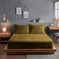 Snug City Teddy Fitted Sheet 30cm Extra Deep Soft Cuddly Soft Touch Bedding in Yellow | Size: Single