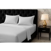 Snug City Microfibre Soft Touch Flat Sheet Plain Dyed Bed Linen in White | Size: King Flat
