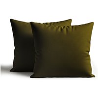 Snug City Waterproof Outdoor Garden Patio Cushion Cover & Inner Square Pack Of 2 in Brown | Size: 45 cm x 45 cm