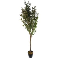 Leaf 150cm Artificial Olive Tree with Natural Trunk