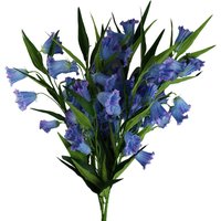 Pack 6 x 100cm Trumpet Artificial Flower Stem Blue