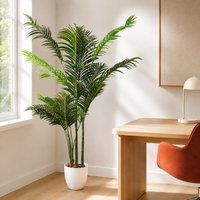 160cm Artificial Palm Tree 15 Leaves Pot Green
