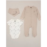 3 Piece All One Bodysuit & Bib Set m