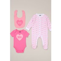 3 Piece All One Bodysuit & Bib Outfit Set m