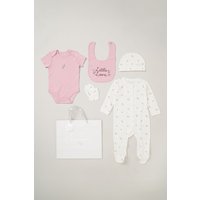Rock a Bye Baby Girl's Cotton 5-Piece Baby Gift Set in Cream | Size: 0-3 m