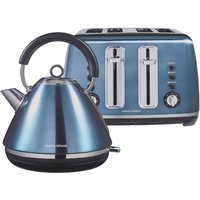 Morphy Richards Accents Metallic Kettle & Toaster Bundle in Blue