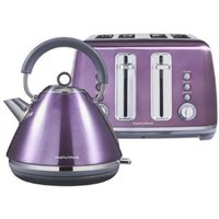 Morphy Richards Accents Metallic Kettle & Toaster Bundle in Purple