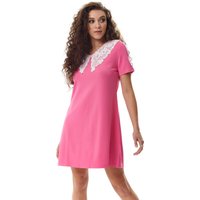 Liquorish Women's Pink Mini Dress with Lace Collar | Size: 8