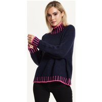 Neon Trim Wool Blend Jumper