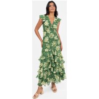 Anaya with Love Women's Floral Print Ruffle Midaxi Dress | Size: 6