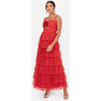 Corsage Detail Tiered Cami Maxi Dress