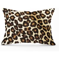 Warren Reed - Designer Leopard Hide Print Cushions in Brown | Size: 33 cm x 48 cm