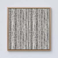 Warren Reed - Designer Washed Out Canvas Pattern Framed Canvas in Light Brown | Size: W16" x H16"