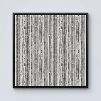 Warren Reed - Designer Washed Out Canvas Pattern Framed Canvas in Black | Size: w40 inch x h40 inch