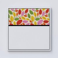 Warren Reed - Designer Autumn Leaves Framed Canvas in Off-White | Size: w10 inch x h10 inch