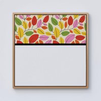Warren Reed - Designer Autumn Leaves Framed Canvas in Light Brown | Size: w10 inch x h10 inch