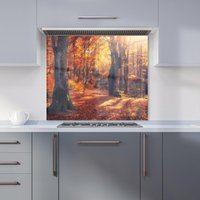 Warren Reed - Designer Autumn Forest Kitchen Splashback in Brown | Size: 600mm x 750mm