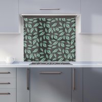 Warren Reed - Designer Delicate Leaf Kitchen Splashback in Green | Size: 700mm x 750mm
