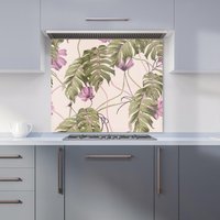 Warren Reed - Designer Pink Cosmos Flowers Kitchen Splashback | Size: 700mm x 650mm