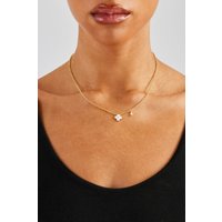 Cernucci Women's 10mm Double Motif Enamel Necklace - Pink in Metallic Gold | Size: 18 inches