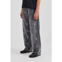 Applique Motif Baggy Fit Jean Washed 30R