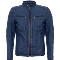 Vintage Quilted Racing Zipped Biker Jacket