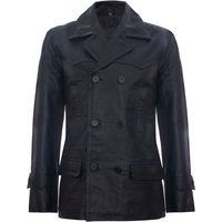 Cow Hide Dr Who Naval German Pea Coat Jacket