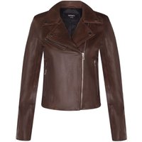 Infinity Leather Women's Classic Leather Brando Biker Jacket-Loughton in Brown | Size: 18